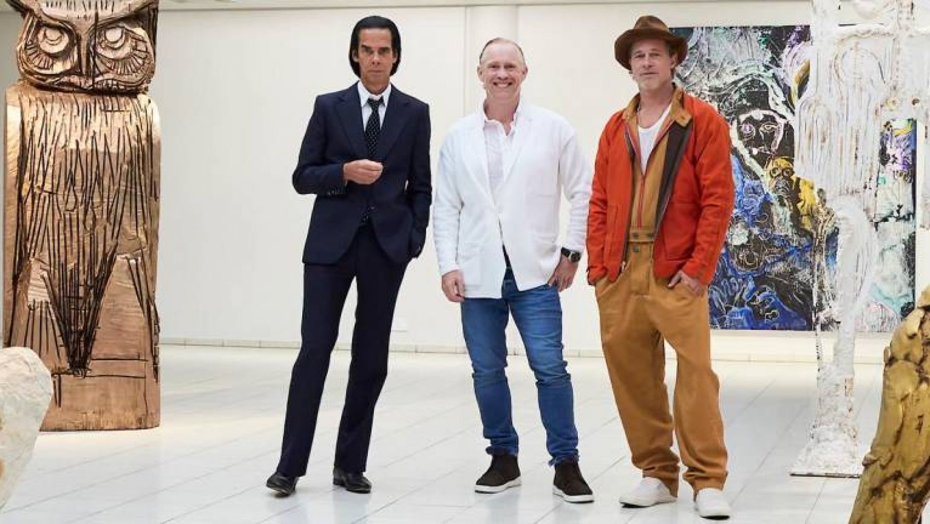 Brad Pitt debutó como escultor en Finlandia